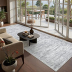 2'6 x 10' Runner Rug Non Slip,Washable Kitchen Rugs,Grey - Image 4