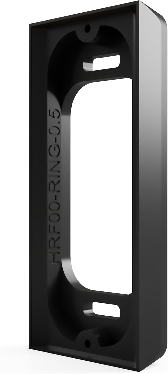 Hidden River Lab 0.5” Spacer for Ring Video Doorbell Wired (Model 5AT3T5) - Premium Ring doorbell Mount - Black