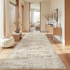 4x8 Rug Non Slip,Washable Hallway Runner Rug,Brown - Image 4