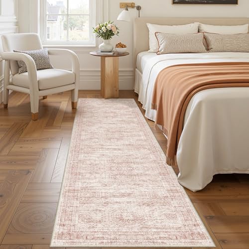 2x8 Runner Rug Non Slip,Washable Hallway Runner Rug,Pink - Image 5