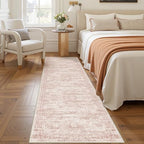 2x8 Runner Rug Non Slip,Washable Hallway Runner Rug,Pink - Image 5