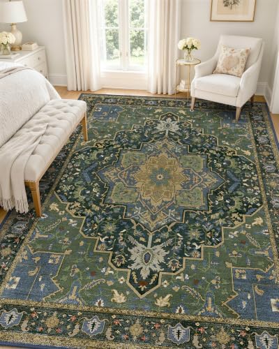OLANLY 5x7 Washable Area Rugs, Soft Non Slip Carpet for Bedroom Living Room by OLANLY