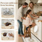 Boho Kitchen Mats for Floor 2PC Anti Fatigue Kitchen Rugs, Beige Tan - Image 5