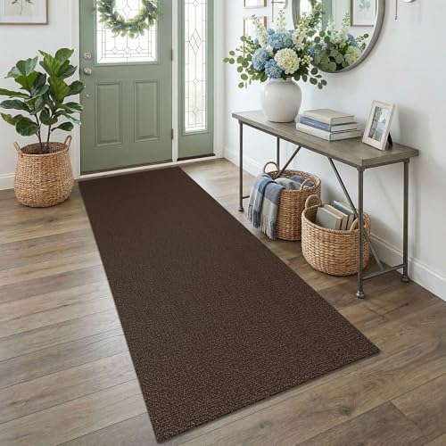 EARTHALL Washable Runner Rug, Non Slip Entry Runner, 3x7 Ft, Brown/Coffee by Unknown