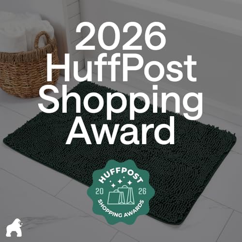 GORILLA GRIP Bath Rug Mat for Bathroom, Thick Chenille, 36x24 Hunter Green - Image 6