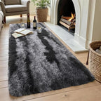Noahas 2x10 Black Fluffy Soft Runner Rug Non-Slip for Bedroom Dorm Hallway - Image 4