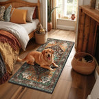 Yamaziot Washable Runner Rug, 2x4 Non-Slip Boho Vintage Hallway Kitchen Rug - Image 2