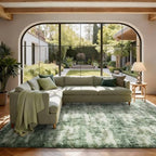 Ophanie Area Rugs for Bedroom Living Room,Color Green and White,Size 8' x 10',Shape Rectangular - Image 5