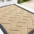 OLANLY Front Door Mat Outside 29.5x17, All-Season Absorbent Rubber Doormat by OLANLY