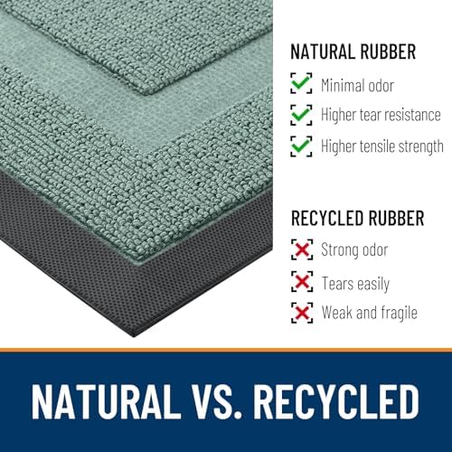 OLANLY Front Door Mat Outside 59x34, All-Season Heavy-Duty Rubber Doormat - Image 3
