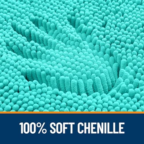 OLANLY Toilet Rugs U-Shaped 24x20, Soft Absorbent Chenille Contour Rugs - Image 3