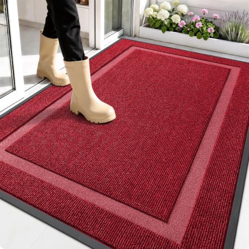 OLANLY Front Door Mat Outside 59x34, All-Season Heavy-Duty Rubber Doormat by OLANLY