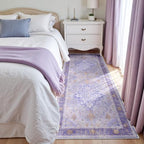 RELEANY Washable Area Rug, Runner 3'x8', Purple - Image 2