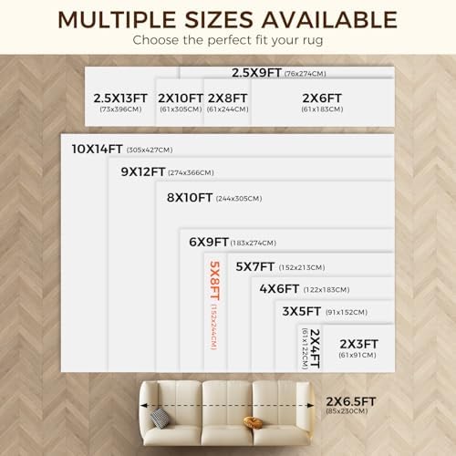 BAGAIL BASICS 5 x 8 FT Rug Pad Gripper for Hardwood Floors, Non Slip Rug Pads for Area Rugs, Extra Thick Under Rug Padding, Protect Your Rugs & Floors - Image 6