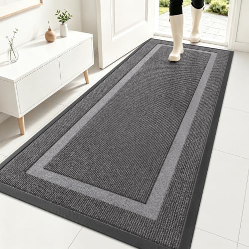OLANLY Front Door Mat Outside 71x30, All-Season Heavy-Duty Rubber Doormat by OLANLY