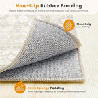 SameBed 6x9 Area Rug Living Room, Vintage Neutral Washable Carpet Beige - Image 5