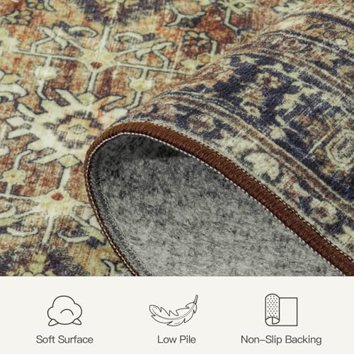 3x5 Area Rugs for Entryway, Brown Washable Non-Slip Area Rug for Kitchen - Image 7