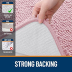 OLANLY Bathroom Runner Rugs 47x17, Extra Soft Absorbent Chenille Bath Rugs - Image 6