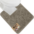 GORILLA GRIP Chenille Bath Rug Mat for Square Toilet Base, 24x19 Latte by GorillaGrip