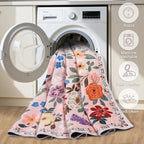 PLHXFR 2x3 Small Entryway Rug: Floral Washable Indoor Soft Carpet Beige - Image 6