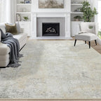 9x12 Area Rugs for Living Room Washable Bedroom Dining Room Beige Grey by Aelenmu