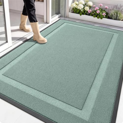 OLANLY Front Door Mat Outside 71x47, All-Season Heavy-Duty Rubber Doormat by OLANLY