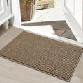 BEQHAUSE Dirt Trapper Door Mat 20" x 32", Non-Slip Washable Doormats, Beige by BEQHAUSE