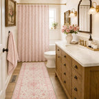 RELEANY Washable Area Rug, Runner 2'x6', Pink/Light Vintage Pink - Image 2