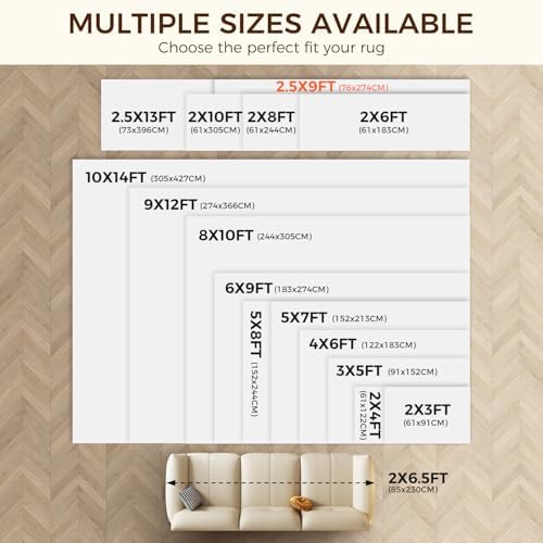 BAGAIL BASICS 2.5 x 9 FT Rug Pad Gripper for Hardwood Floors, Non Slip Rug Pads for Area Rugs, Extra Thick Under Rug Padding, Protect Your Rugs & Floors - Image 6