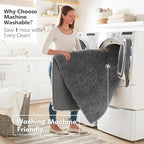 Ophanie Upgrade White Rugs for Bedroom, 4x6 Feet, Shaggy Soft Area Rug, Non-Slip Indoor Floor Carpet for Living Room, Kids Baby Girls Teen Dorm Home Decor Aesthetic, Nursery. (Pack of 2) - Image 3