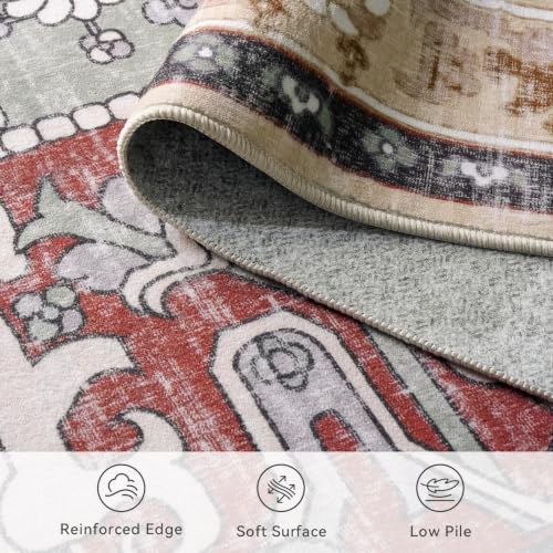 Lofus 6x9 Area Rugs for Living Room and Bedroom, Beige Washable Carpets - Image 4