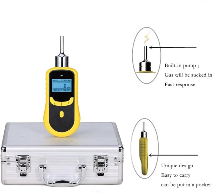 ATO Handheld Carbon Monoxide (CO) Gas Detector, 0 to 500/1000ppm CO Gas Tester Monitor Detector Gauge Gas Leak Alarm with Audible, Visual and Vibrating (0-500ppm)
