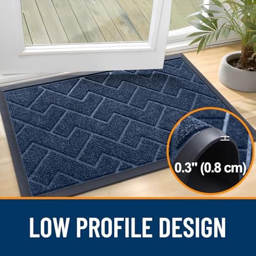 OLANLY Front Door Mat Outside 59x23, All-Season Absorbent Rubber Doormat - Image 4