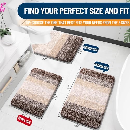 OLANLY Bathroom Runner Rug 44x20, Extra Soft Absorbent Microfiber Bath Rugs - Image 2