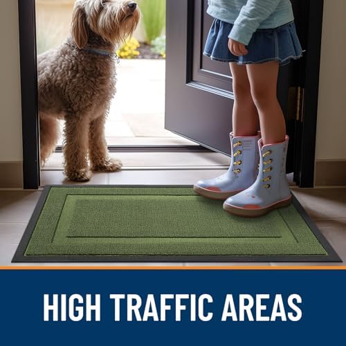 OLANLY Front Door Mat Outside 59x23, All-Season Heavy-Duty Rubber Doormat - Image 6