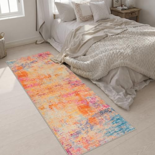 3x8 Washable Runner Rug：Modern Abstract Soft Carpet Galaxy Haze - Image 5