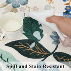 Hallway Floral 2'6x14 Runner Rugs: Washable Scalloped Soft Carpet with Non-Slip Backing for Entryway Kitchen Stain-Resistant Bedroom Floor Mat – Gifts for Newlyweds/Household Home Dcor (2'6x14,Cream) - Image 5