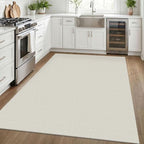 EARTHALL Washable Area Rug, Non Slip Living Room Rug, 5x7 Ft, Cream/Grayish - Image 6