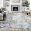 9x12 Area Rugs for Living Room Washable Bedroom Dining Room Brown Blue by Aelenmu