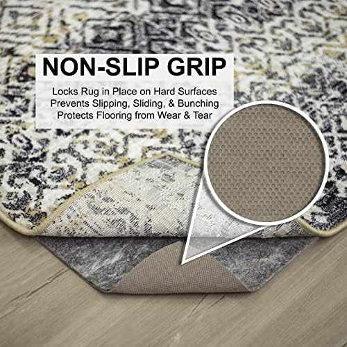 Mohawk Home Non Slip Rug Pad 2' 6" x 9' 6" - 1/2" Thick Felt + Latex Rubber Gripper - Dual Surface Cushion for Hardwood, Carpet, Tile Floors, Made in USA - Image 3