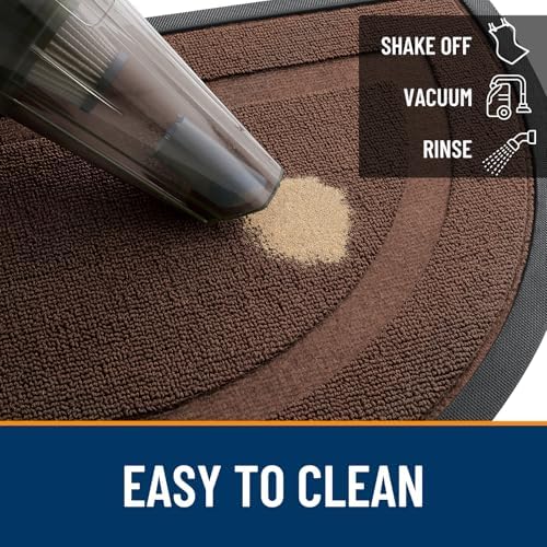 OLANLY Half Circle Front Door Mat Outside 33x21 All-Season Rubber Doormat - Image 5