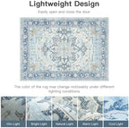 Lofus 6x9 Light Blue Rugs for Bedroom Living Room, Vintage Boho Carpet - Image 6