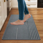 Kitchen Mats for Floor, Kitchen Rugs Non Slip, 17x47 Grey by QiCaiJia