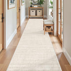 2x12 Runner Rug Non Slip,Washable Hallway Runner Rug,Beige - Image 3