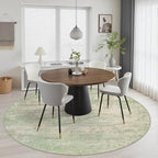 Round Area Rug Living Room: 4 ft Modern Washable Indoor Carpet - Image 5