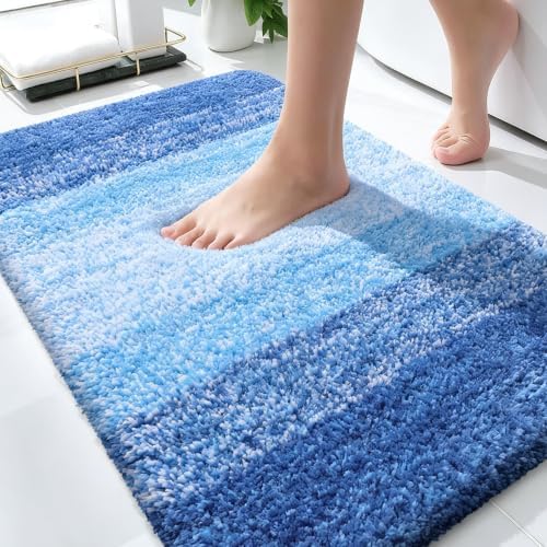 OLANLY Small Bathroom Rugs 28x18, Extra Soft Absorbent Microfiber Bath Rugs by OLANLY