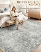 OLANLY 5x8 Washable Area Rug, Soft Non Slip Carpet for Bedroom Living Room - Image 3