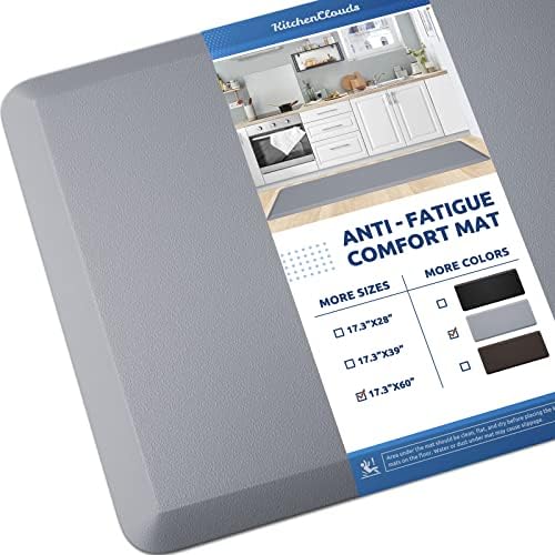 Kitchen Mat Cushioned Anti Fatigue Rug Standing and Comfort Floor Mats by KitchenClouds