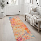 2x6 Washable Runner Rug：Modern Abstract Soft Carpet Galaxy Haze - Image 3