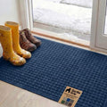 GORILLA GRIP® HydroABSORB Door Mat for Indoor Outdoor Use, 47x35 Blue by GorillaGrip